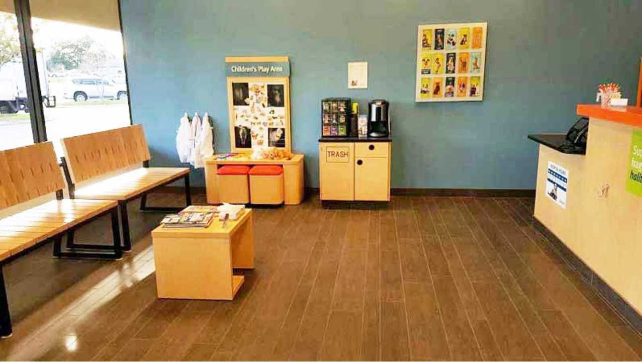 The waiting area at the Banfield Pet Hospital