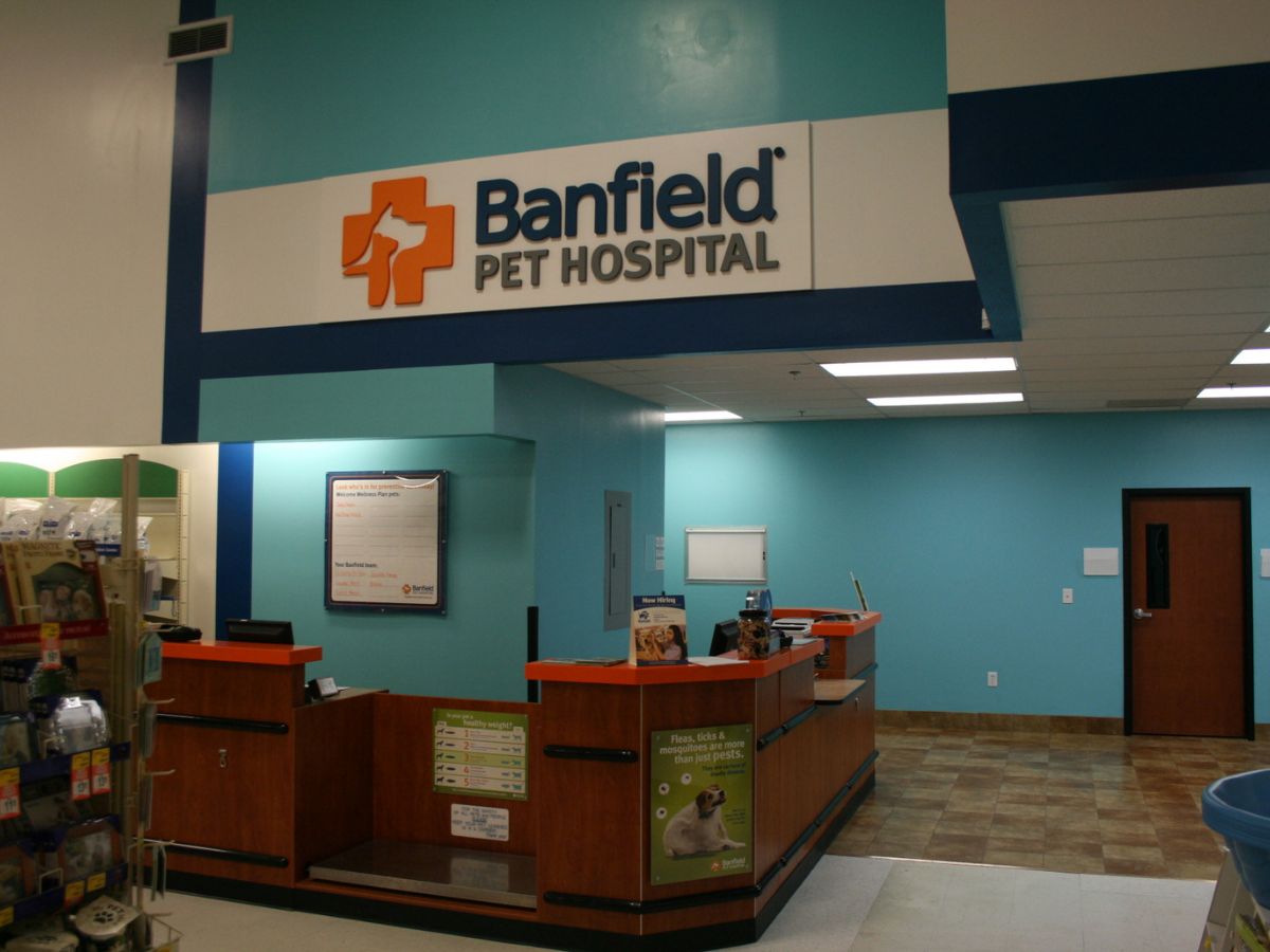Front view of the Banfield Savannah front desk and check-in
