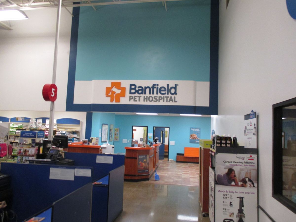 The Banfield Pet Hospital: Madison front desk and lobby