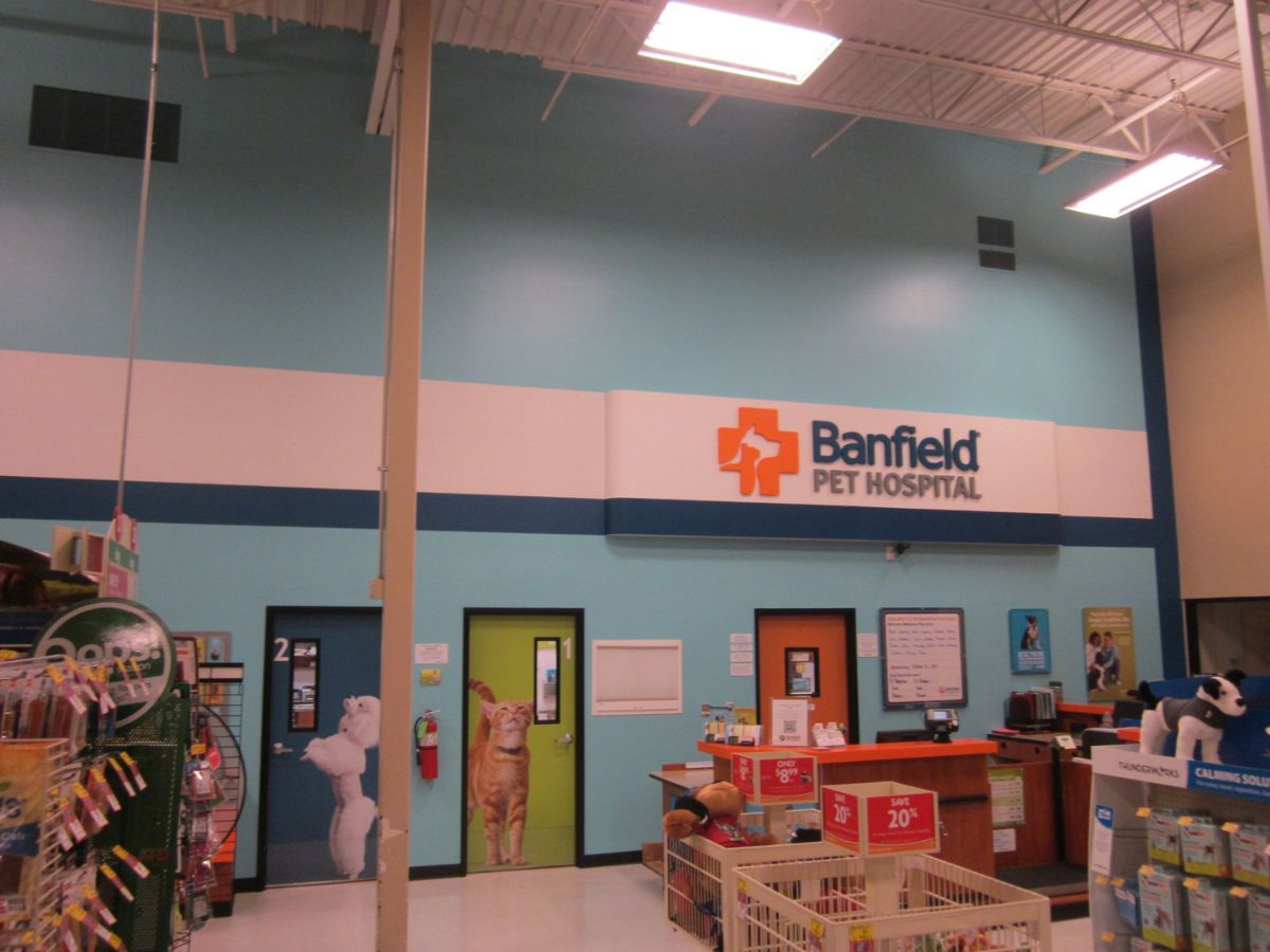 The Banfield Pet Hospital: Frisco front desk and shop