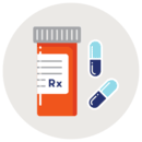 Illustration of prescription medications