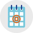 Illustrated icon of a calendar