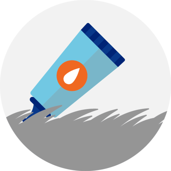 Vector graphic of a pet skin medication ointments