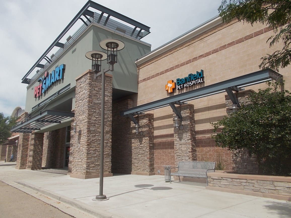 Outside of the Broomfield PetSmart and Banfield