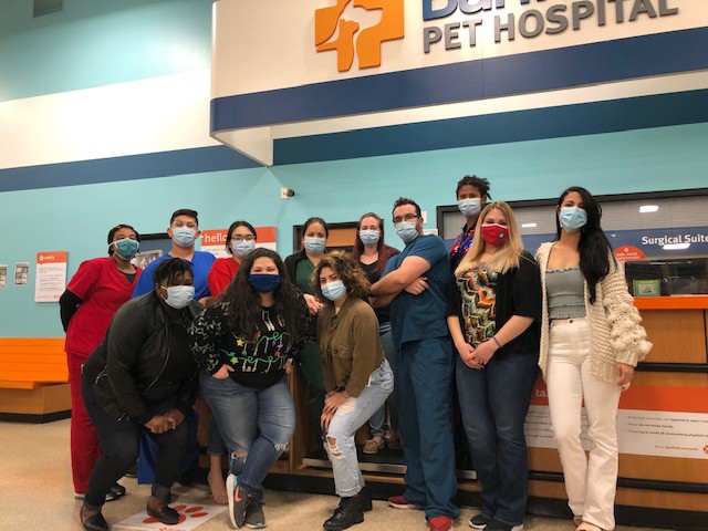A group of Banfield Associates at the Banfield Pet Hospital at Posner