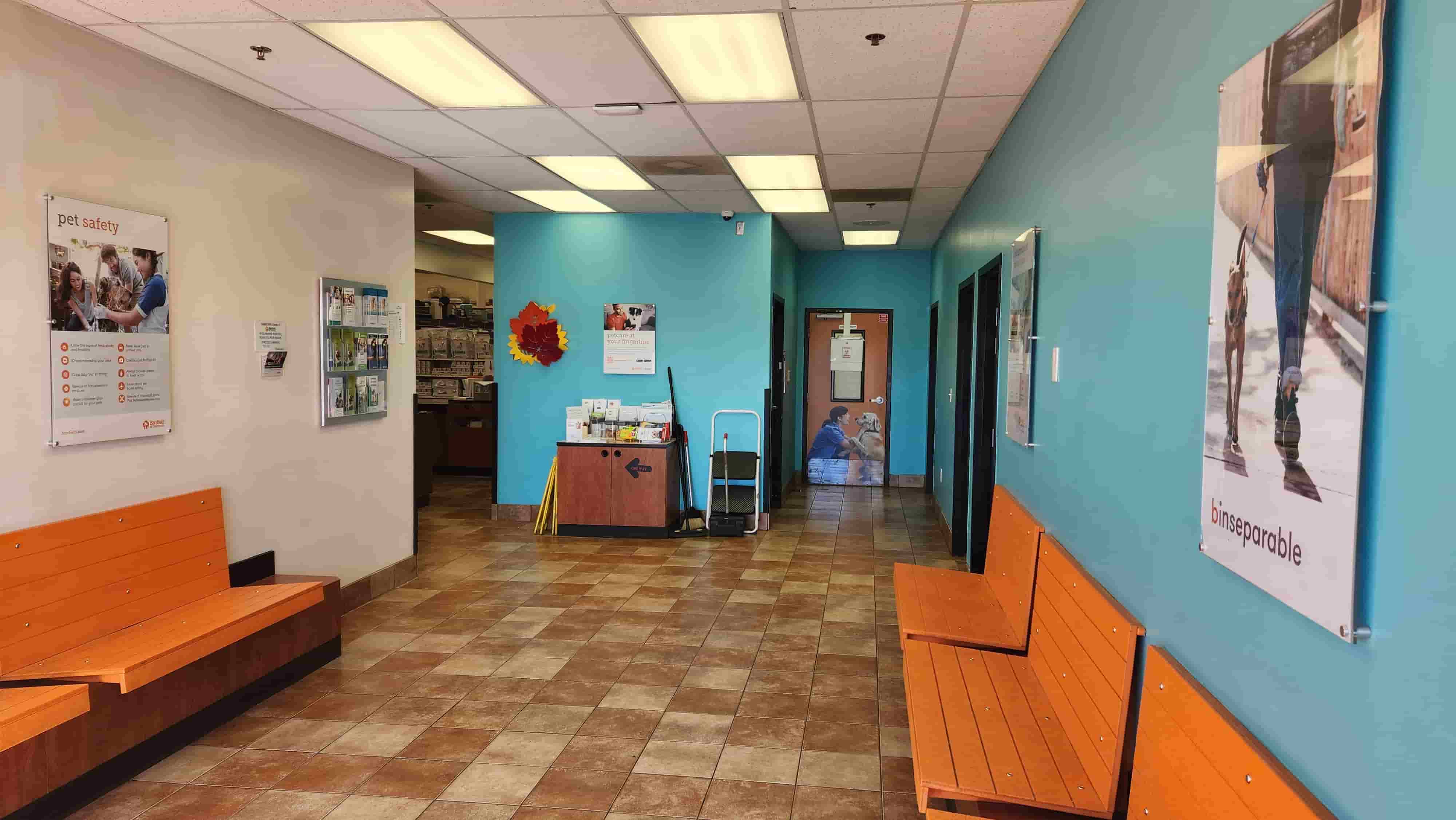 The waiting area of the Columbus hospital