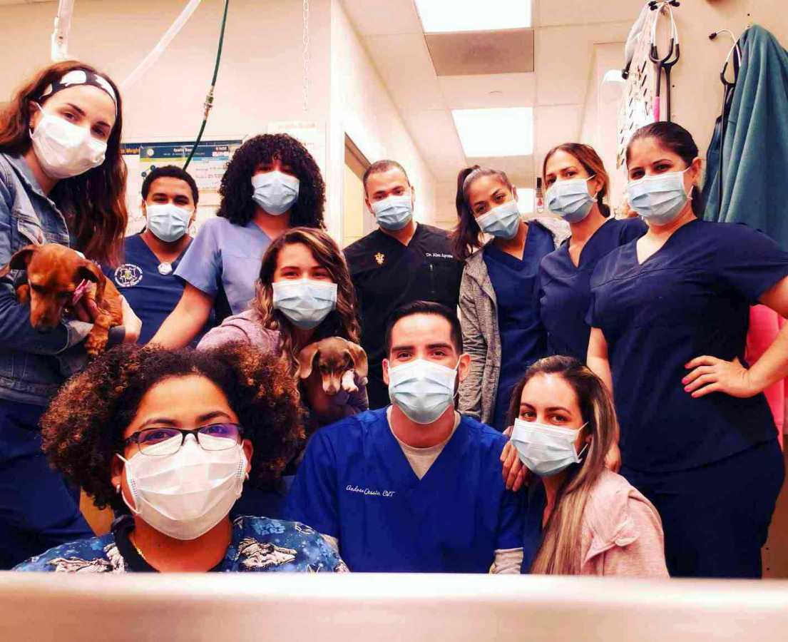 A group of Banfield Associates at the Banfield Pet Hospital, Plaza Centro Caguas, Puerto Rico