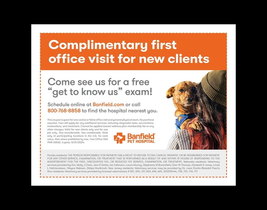 banfield coupons free office visit